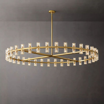 Arcachon Crystal Shades Round Chandelier 60"