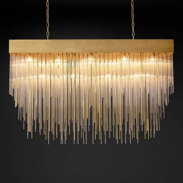 Casa Blown Glass Square Chandelier 54"