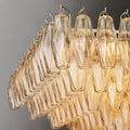 Chara Clear Glass Tiered Rectangular Chandelier 54