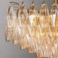 Chara Clear Glass Tiered Rectangular Chandelier 54