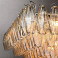 Chara Clear Glass Tiered Rectangular Chandelier 74