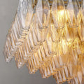 Chara Clear Glass Tiered Rectangular Chandelier 74