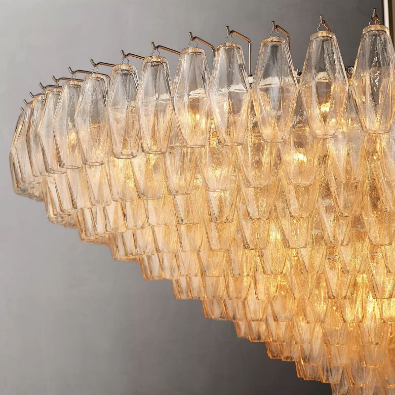 Chara Glass Tiered Round Chandelier 62" chandeliers for dining room,chandeliers for stairways,chandeliers for foyer,chandeliers for bedrooms,chandeliers for kitchen,chandeliers for living room Rbrights   