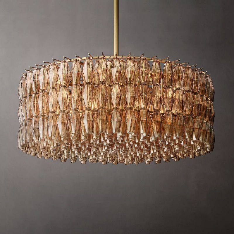 Chara Glass Round Chandelier 47"