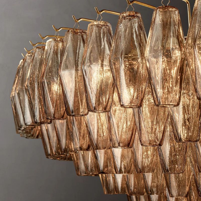 Chara Glass Tiered Round Chandelier 62" chandeliers for dining room,chandeliers for stairways,chandeliers for foyer,chandeliers for bedrooms,chandeliers for kitchen,chandeliers for living room Rbrights   