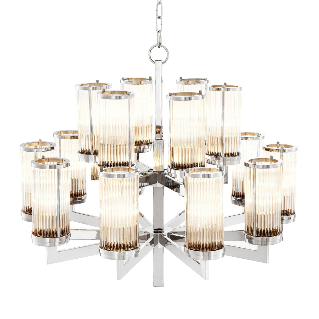 Claridges Modern Chandelier - Nickel