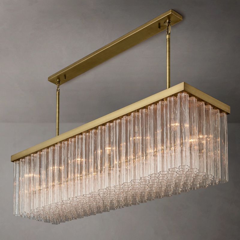 Clele Rectangular Chandelier 73" Pendant for living room,Pendant for kitchen,Pendant for bathrooms,Pendant for bedrooms,Pendant for foyer,Pendant for stairways,Pendant for dining room Rbrights   