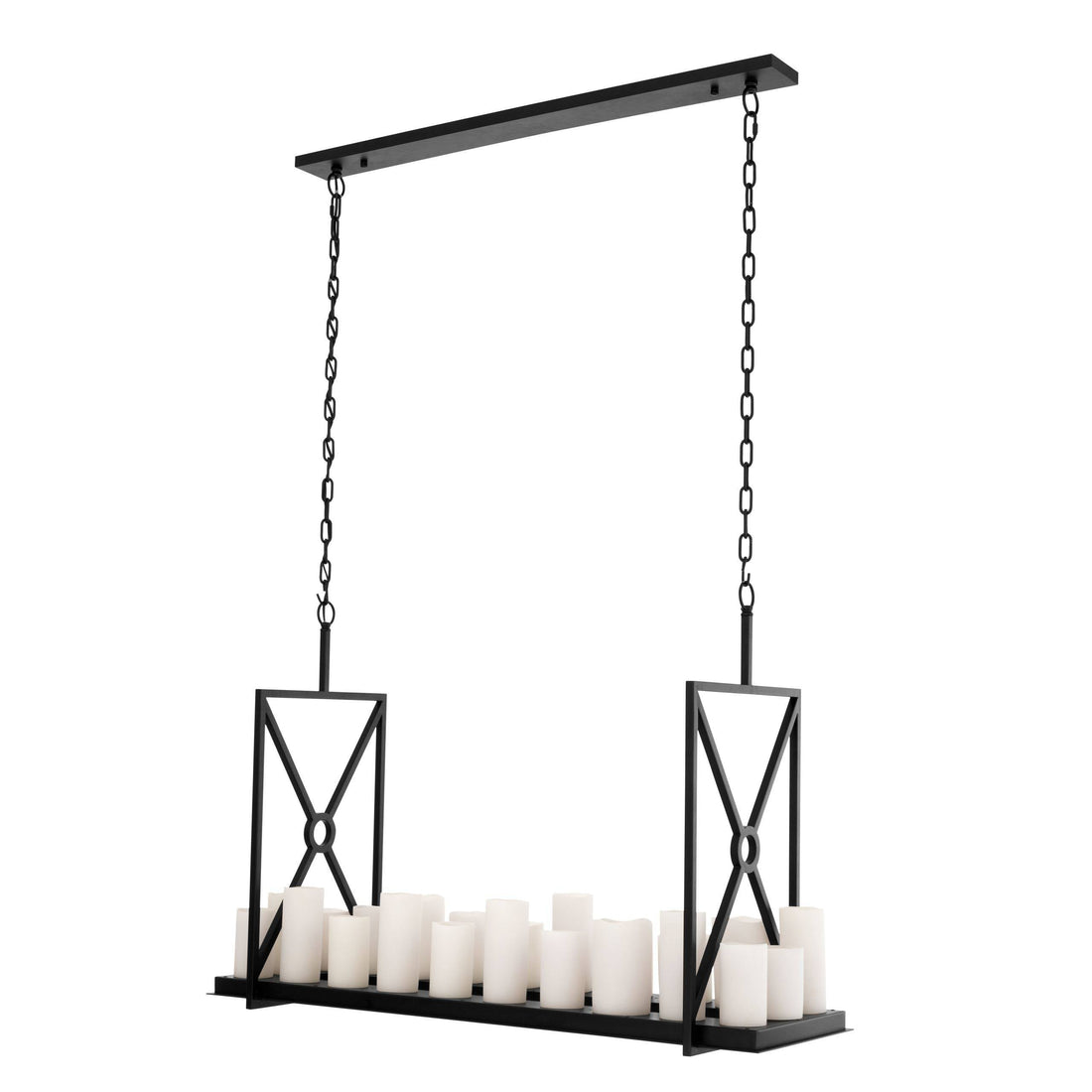 Commodore Modern Chandelier - Black/Brass