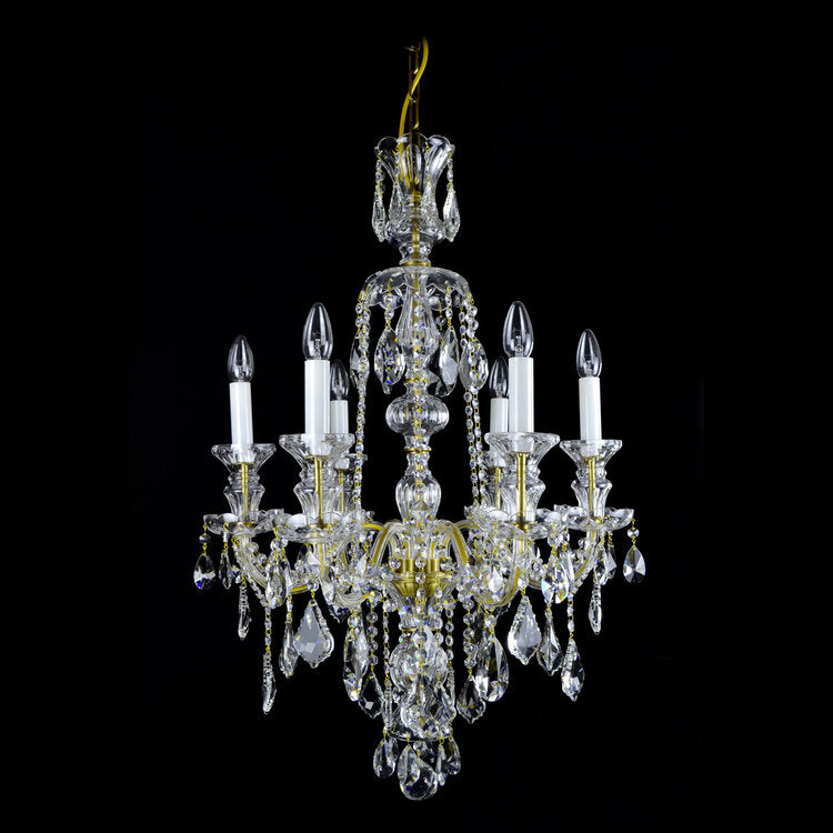 Classical Crown 6 Light Crystal Chandelier