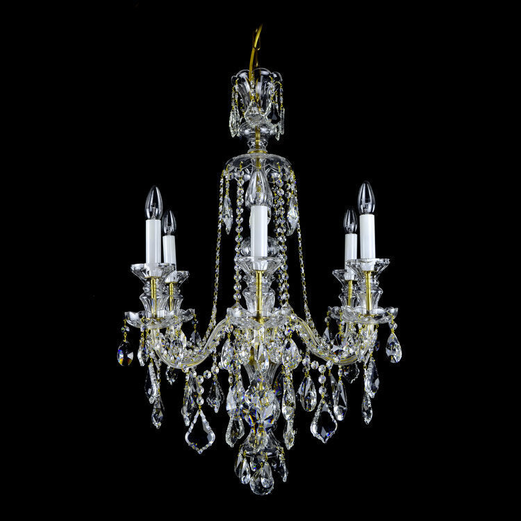 Classical Crown 6 Light Crystal Chandelier