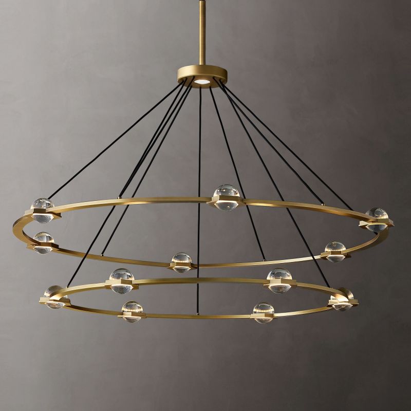 Ecbatant Two-Tier Round Chandelier 60"