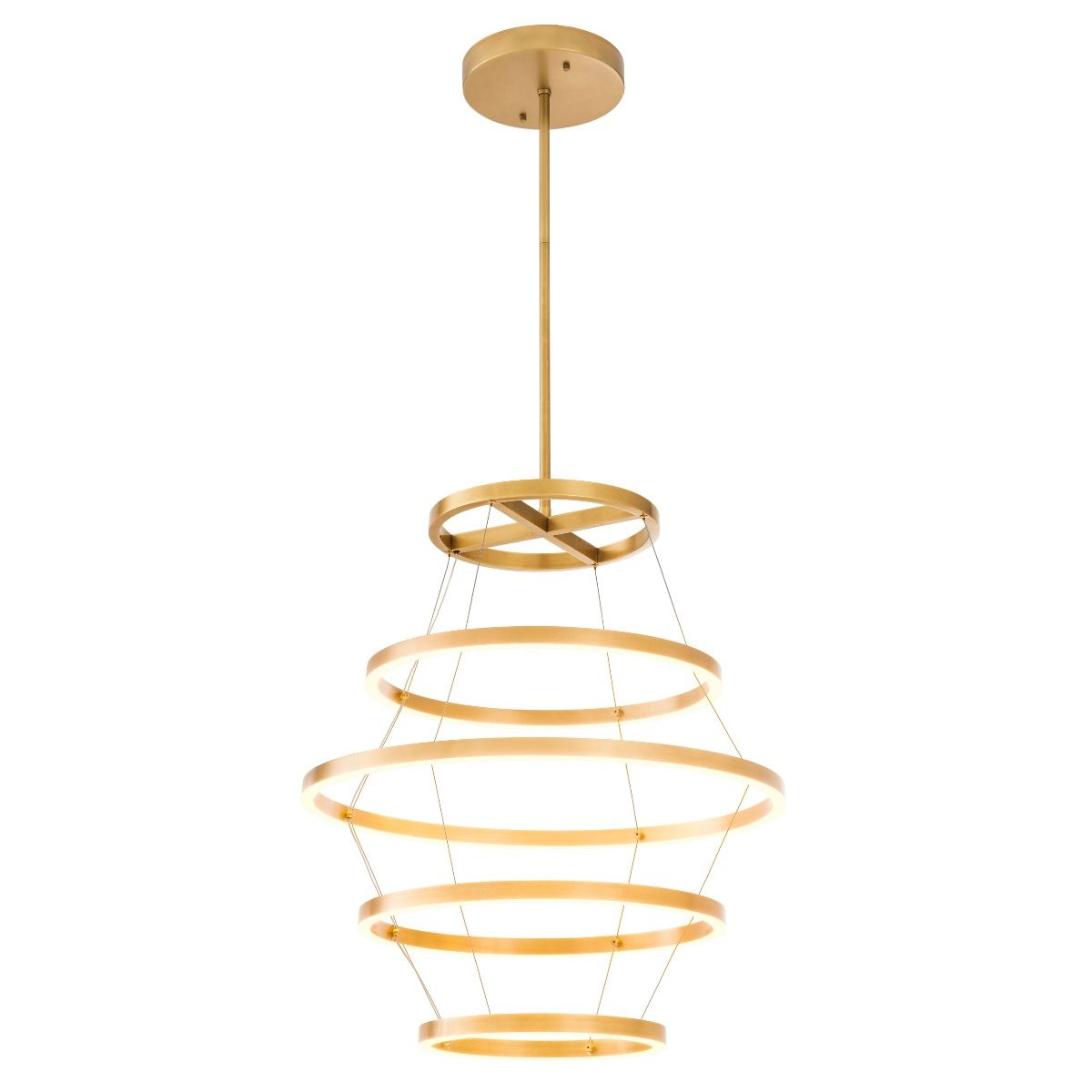 Cooper  Modern Brass Chandelier - Brass