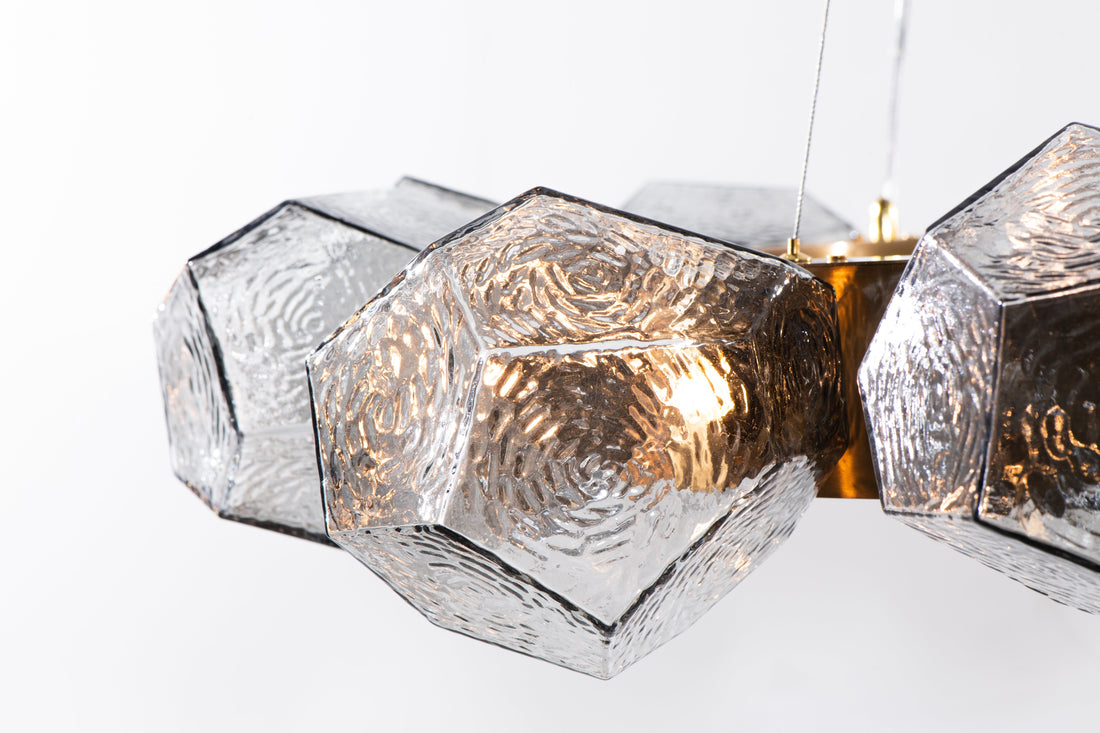 Emille Geometric Glass Chandelier