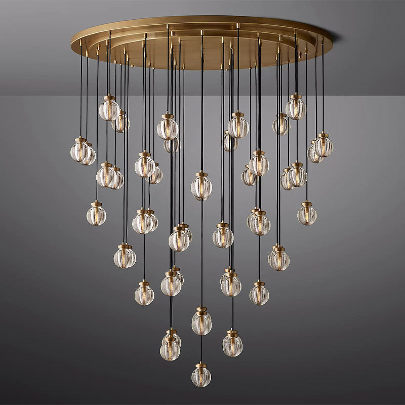 Fantasy Pearl Ball Round Chandelier 48"