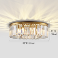 Apex Odeon Flushmount 1-Tier Odeon Crystal Fringe Chandelier