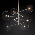 Darrance Modern Glass Globe Six-Arm Chandelier 54