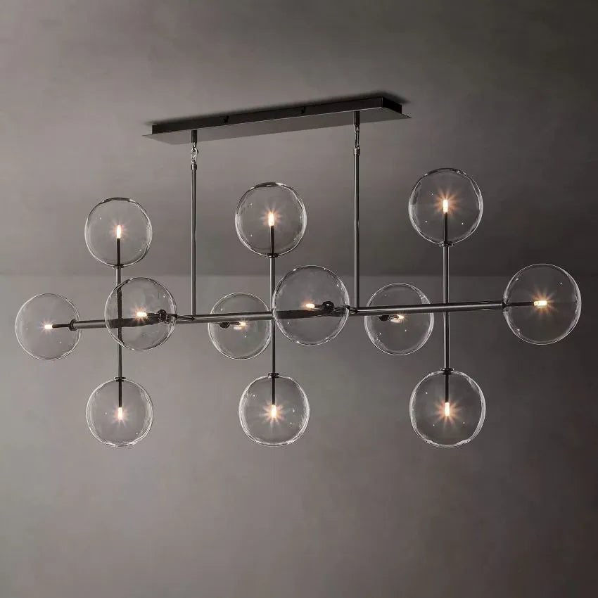 Darrance Modern Globe Linear Chandelier 72" chandelier Kevin Studio Inc   