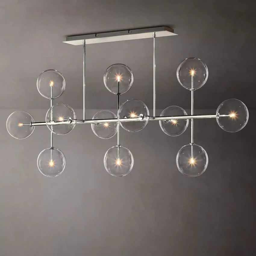 Darrance Modern Globe Linear Chandelier 72" chandelier Kevin Studio Inc   