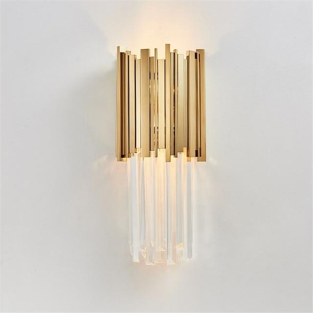 Gold and Crystal Wall Light