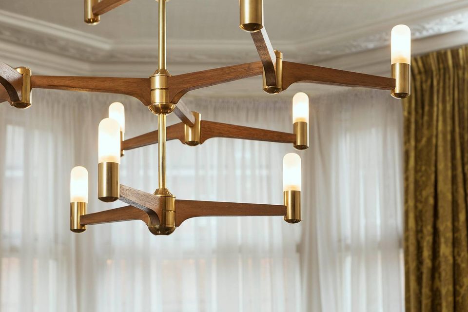 Cooper 12 Light Modern Brass Chandelier