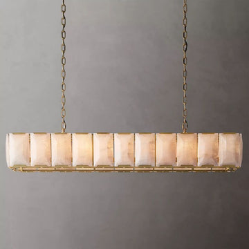 Harlow Calcite Rectangular Chandelier 74"