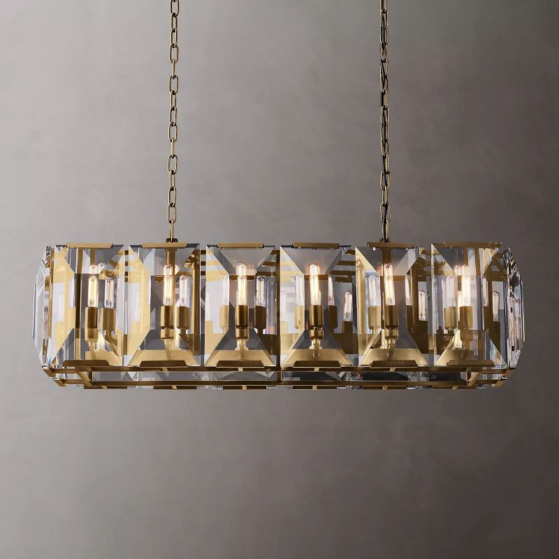 Harlow Crystal Rectangular Chandelier 42"