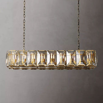 Harlow Crystal Rectangular Chandelier 62"