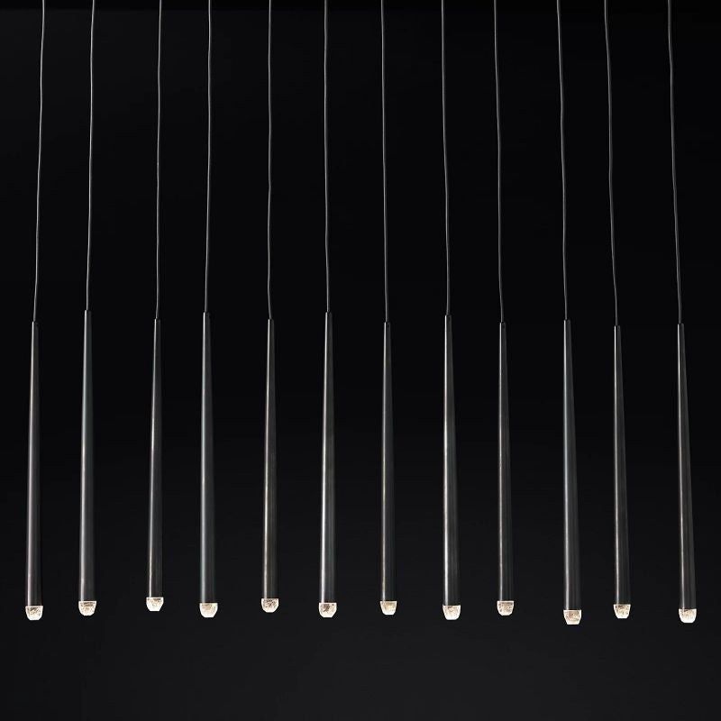 Harley Modern Linear Chandelier 60" chandeliers for dining room,chandeliers for stairways,chandeliers for foyer,chandeliers for bedrooms,chandeliers for kitchen,chandeliers for living room Rbrights Matte Black  