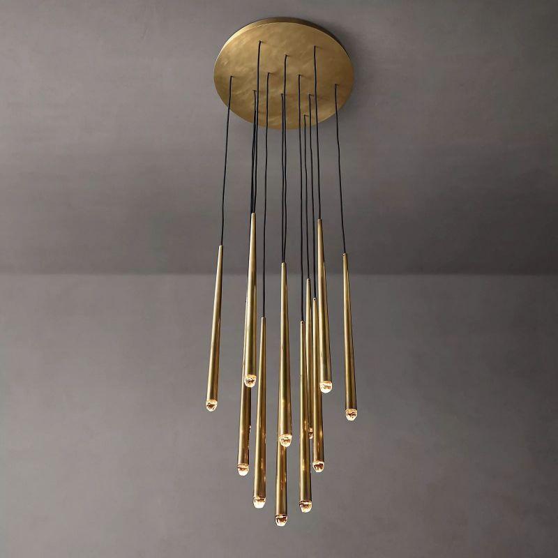 Harley Modern Round Chandelier 24" chandeliers for dining room,chandeliers for stairways,chandeliers for foyer,chandeliers for bedrooms,chandeliers for kitchen,chandeliers for living room Rbrights Lacquered Burnished Brass  