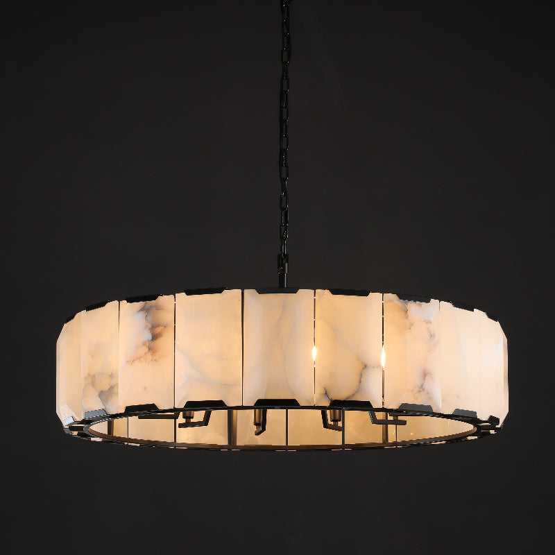 Harlow Calcite Round Chandelier 43"