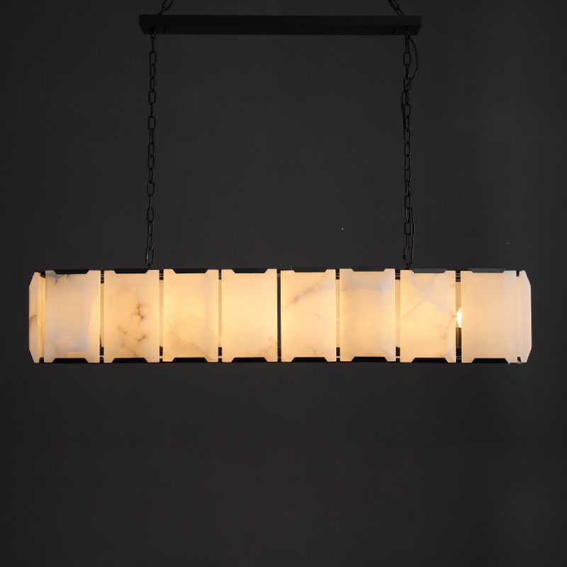 Harlow Calcite Rectangular Chandelier 55"