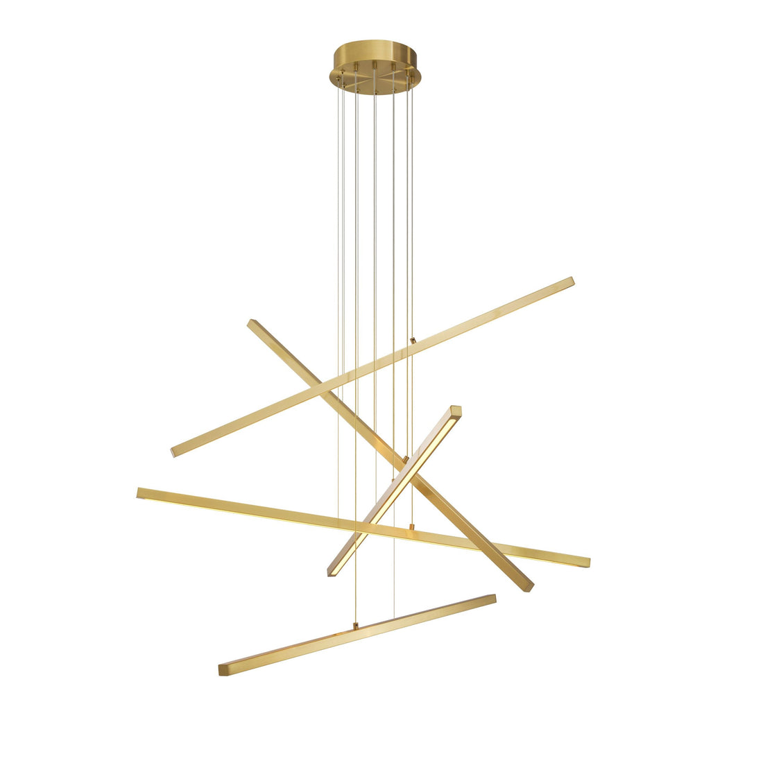 Cooper  Modern Brass Chandelier - Brass