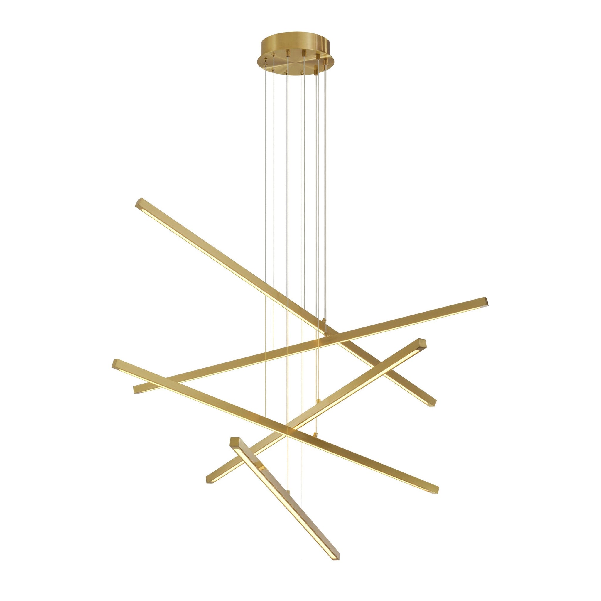 Cooper  Modern Brass Chandelier - Brass