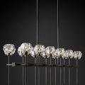 Kristal Clear Glass Double Linear Chandelier 60