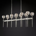 Kristal Clear Glass Double Linear Chandelier 60