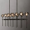 Kristal Glass Double Linear Chandelier 60