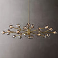 Kristal Smoke Glass Oval Chandelier 72