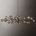 Kristal Smoke Glass Oval Chandelier 72