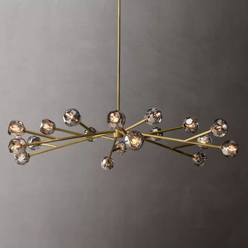 Boule Smoke Glass Round Chandelier 72"