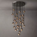 Kristal Glass Round Cluster Chandelier 30