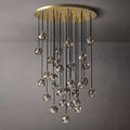 Kristal Glass Round Cluster Chandelier 40