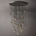 Kristal Glass Round Cluster Chandelier 40