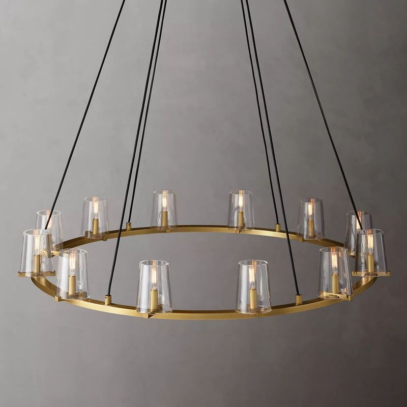 Kuseau Glass Round Chandelier 48" chandeliers for dining room,chandeliers for stairways,chandeliers for foyer,chandeliers for bedrooms,chandeliers for kitchen,chandeliers for living room Rbrights   