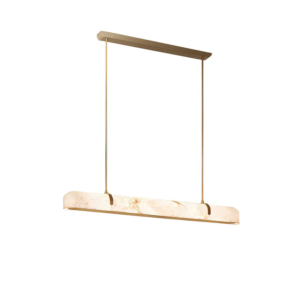 Linear Alabaster Chandelier, Kitchen Island Pendant Light