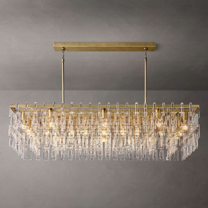 Marigna Rectangular Chandelier 60" Pendant for living room,Pendant for kitchen,Pendant for bathrooms,Pendant for bedrooms,Pendant for foyer,Pendant for stairways,Pendant for dining room Rbrights   