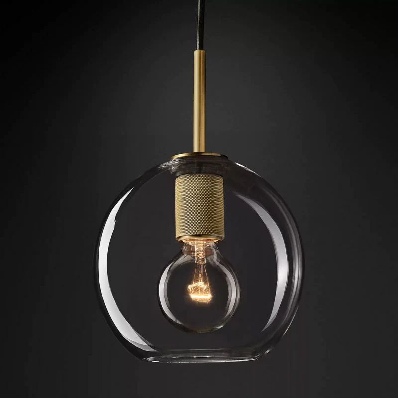 Utilitaire Globe Shade Pendant Light 8"