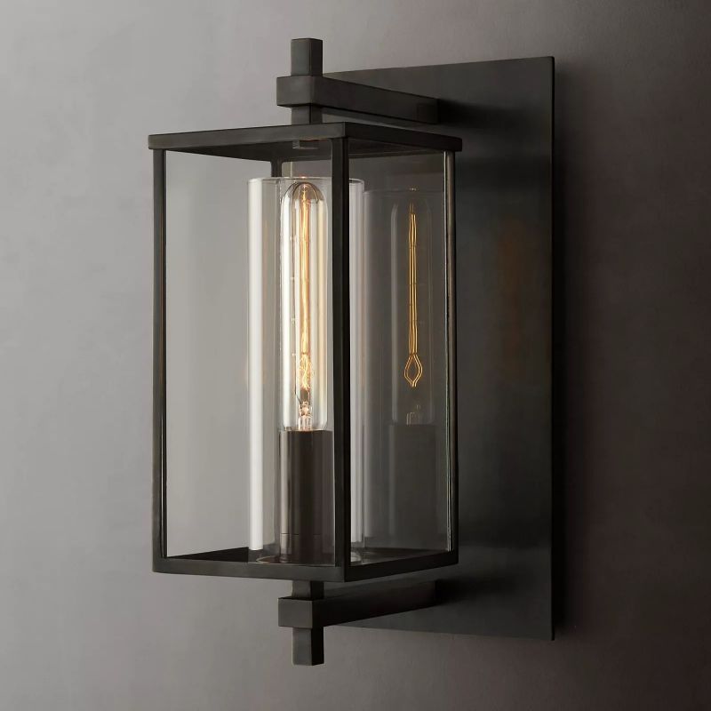 Outdoor Square Short Wall Sconce