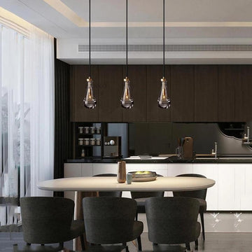 Modern Raindrop Pendant Light For Kitchen Bedroom Cord