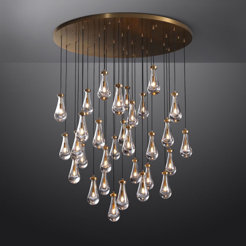 Modern Luxury Raindrop Round Chandelier,Raindrop Pendant Chandelier 5" 8" 14" 18" 36" 47" 60"