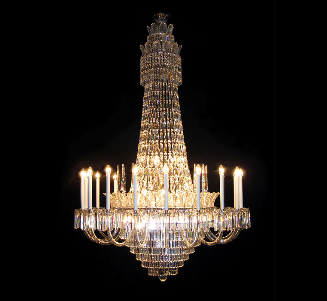 Classical Regency 33-Light Crystal Glass Chandelier